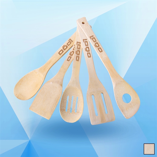 Bamboo 5-piece Kitchen Tool Set - Image 1
