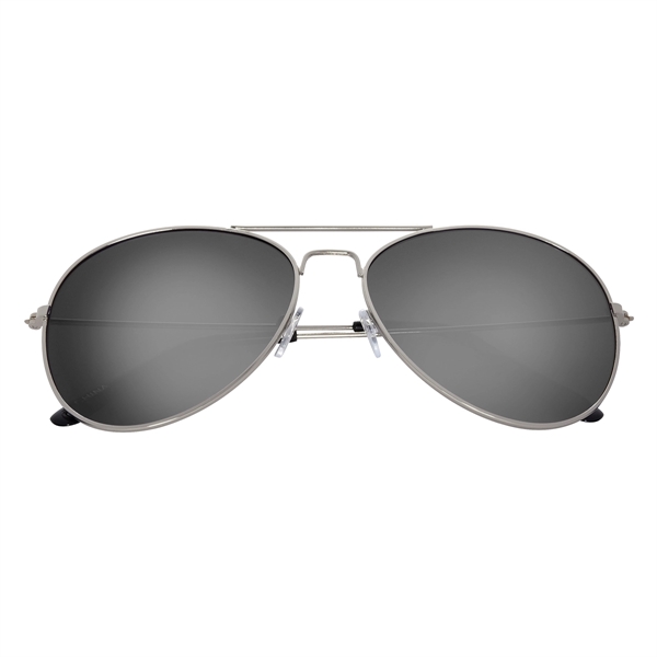 Color Mirrored Aviator Sunglasses - Image 3