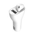2 in 1  fast charging usb car charger headset earphone