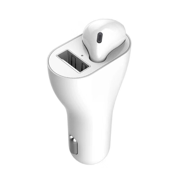 2 in 1  fast charging usb car charger headset earphone