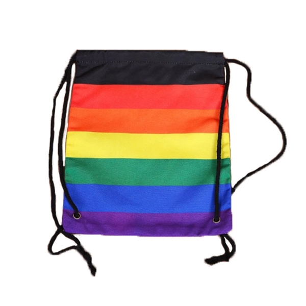 Rainbow Drawstring Backpack - Image 2