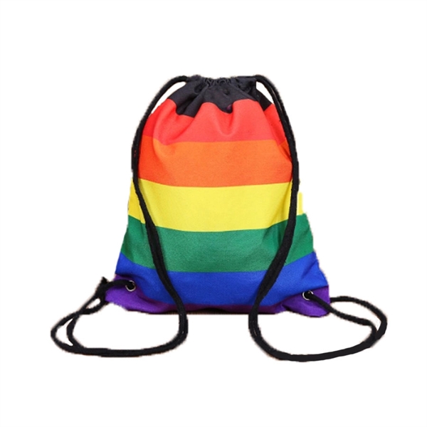 Rainbow Drawstring Backpack - Image 3
