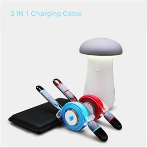 3.3Ft/1M 2-in-1 Retractable Charging Cable