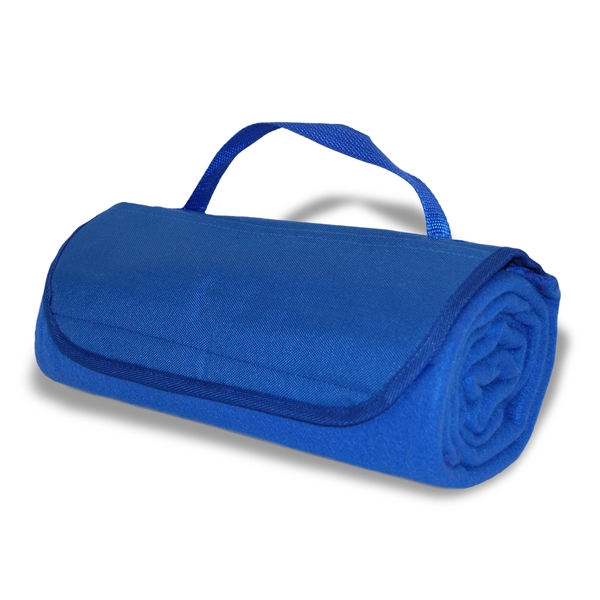Roll Up Picnic Blanket w/ Easy carry handle 47" X 53" - Image 2