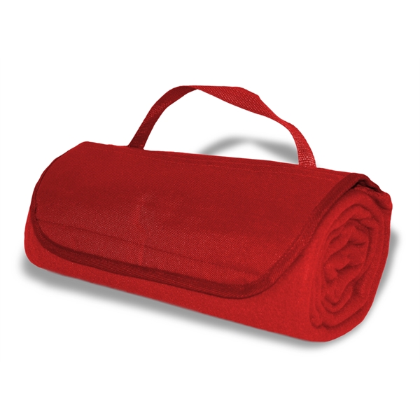 Roll Up Picnic Blanket w/ Easy carry handle 47" X 53" - Image 6