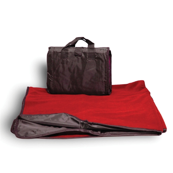 Reversible Fold up Picnic Blanket w/ Carry bag 50" X 60" - Image 2