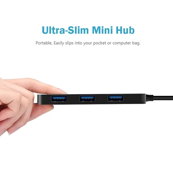 Ultra Slim 3-Port USB 3.0 Data Hub With SD/TF Card Reader - Image 2
