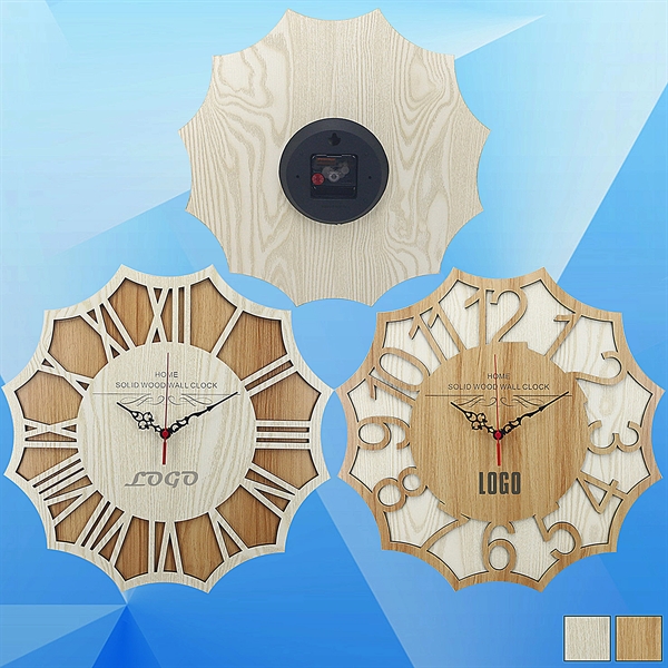 15 3/4'' Wooden Wall Clock - Image 1