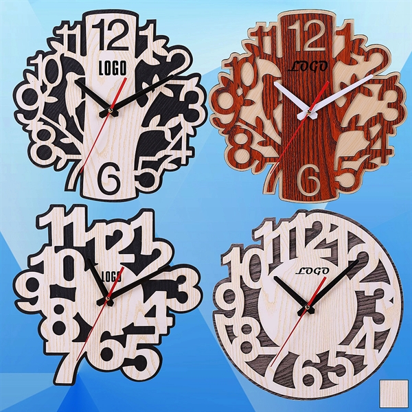 11'' Wooden Wall Clock - Image 1