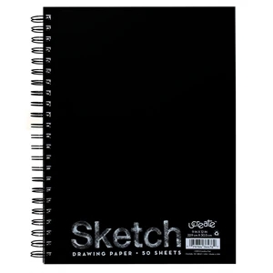 UCREATE 50-Sheet 9 x 12" Double Spiral Sketch Pad