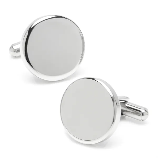 Stainless Steel Round Infinity Engravable Cufflinks - Image 1