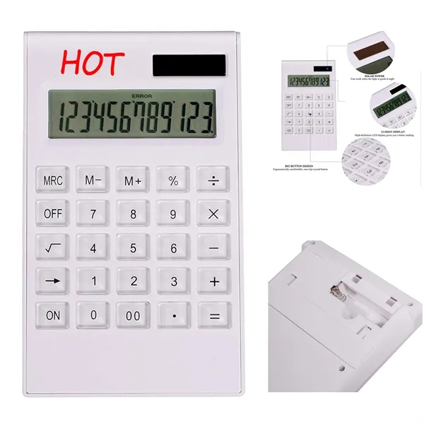 12 Digits Solar and Battery Powered Calculator