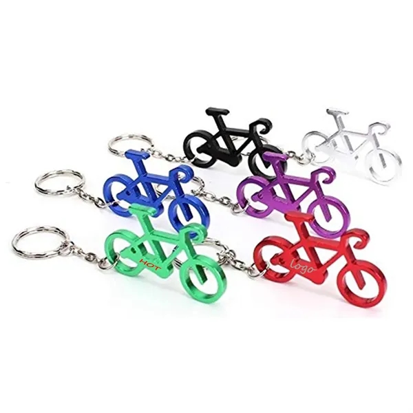 Bicycle Shaped Bottle Opener With Key Ring