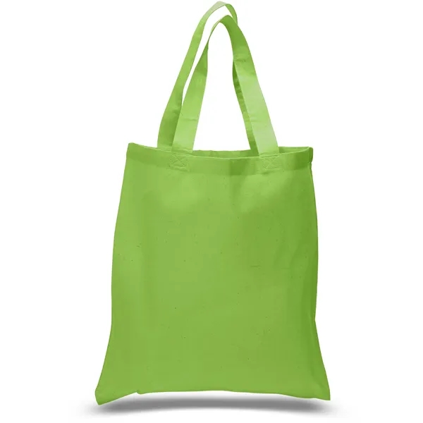 Economy Canvas Tote bag w/ self fabric handles 6 oz. - Image 2