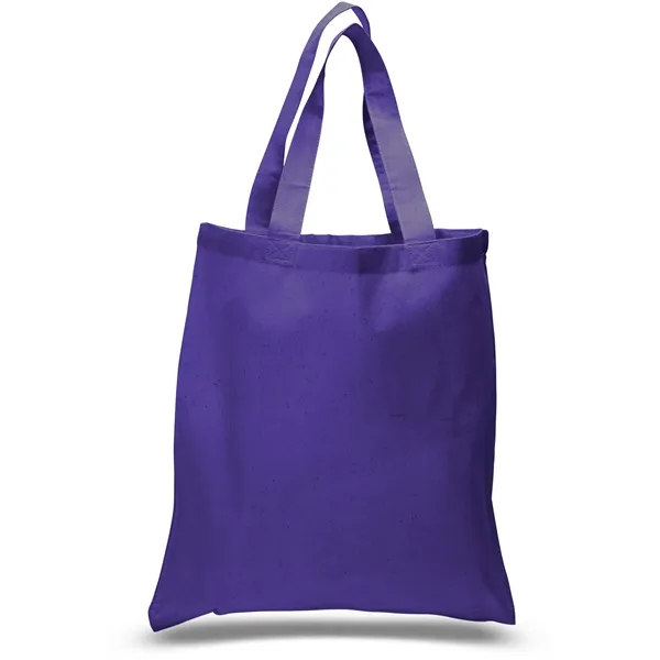 Economy Canvas Tote bag w/ self fabric handles 6 oz. - Image 3