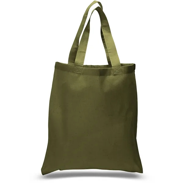 Economy Canvas Tote bag w/ self fabric handles 6 oz. - Image 4