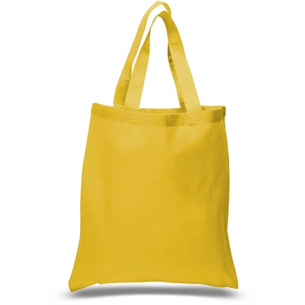 Economy Canvas Tote bag w/ self fabric handles 6 oz. - Image 5