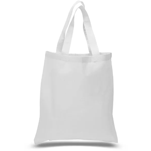 Economy Canvas Tote bag w/ self fabric handles 6 oz. - Image 6