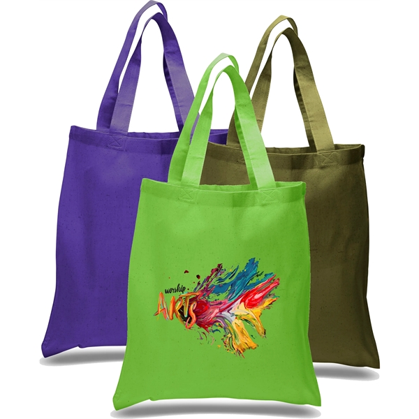 Economy Canvas Tote bag w/ self fabric handles 6 oz. - Image 1