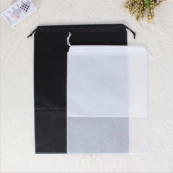 Non Woven Drawstring Shoe Bag With Clear Window - Image 4
