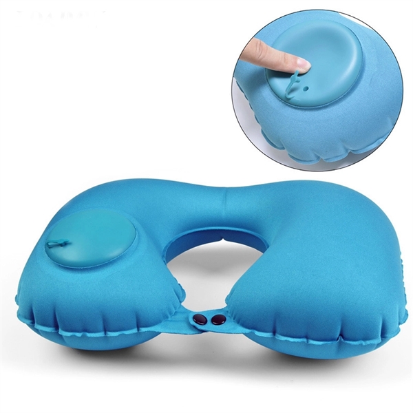 Press Type Inflatable U Shape Travel Air Pillow - Image 3