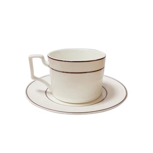 Coffee Cups Set with Gold Trim