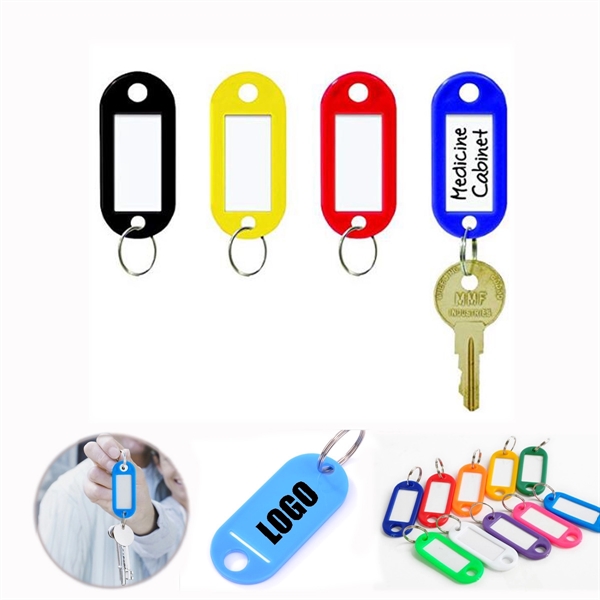 Plastic Key Tag with Label Window