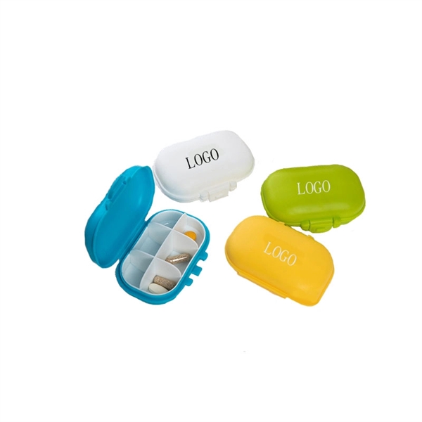4 or 6 Compartment Pill Case