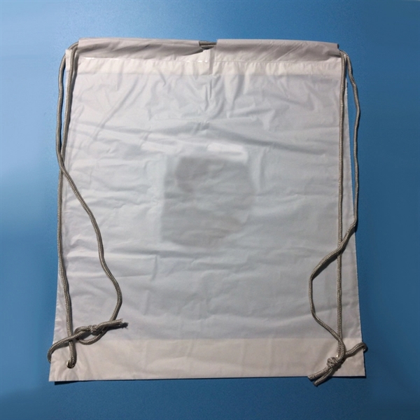 Custom Plastic Drawstring Backpack Cinch Bag - Image 3
