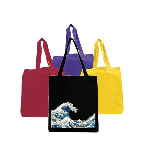 Economy Canvas Tote bag w/ Gusset 15" X 16" X 3" Cotton Bags - Image 1