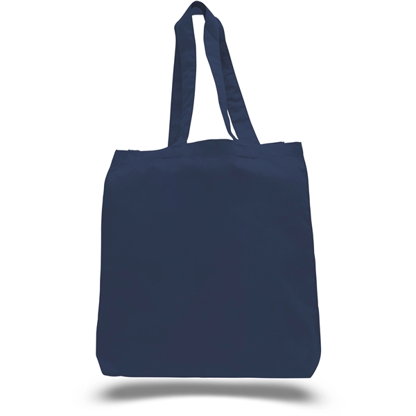 Economy Canvas Tote bag w/ Gusset 15" X 16" X 3" Cotton Bags - Image 2
