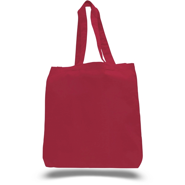 Economy Canvas Tote bag w/ Gusset 15" X 16" X 3" Cotton Bags - Image 5