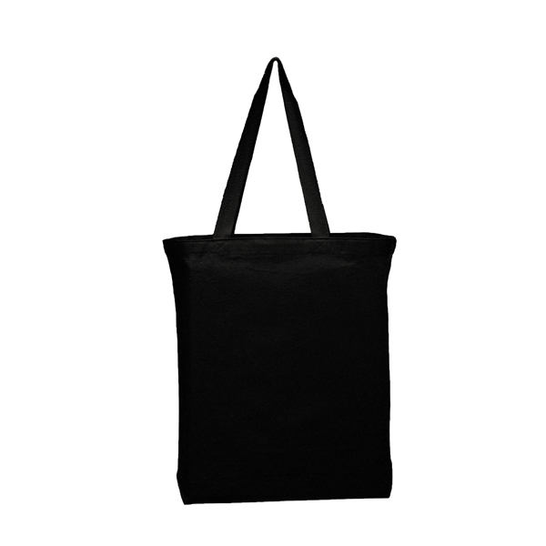 Heavyweight Canvas Tote Bag w/ Gusset 15" x 16" x 3" - Image 2