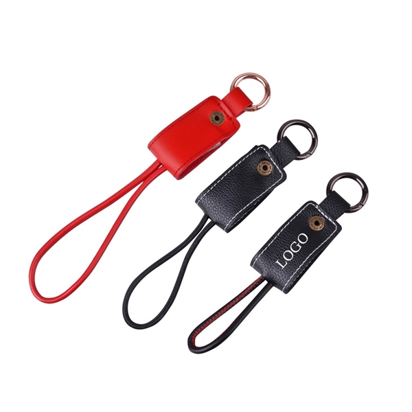 Leather Keychain Phone Cable - Image 5