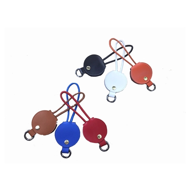 3 In 1 Leather Keychain Phone Cable - Image 2