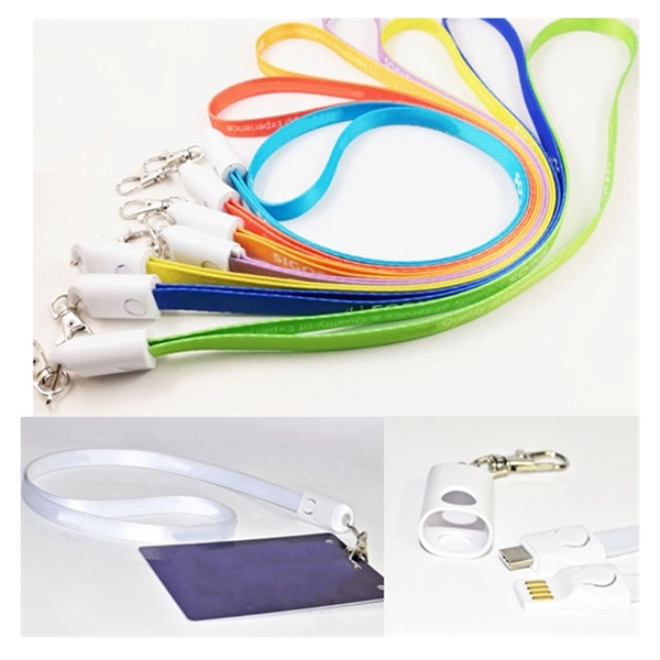 3 In 1 USB Charging Cable Lanyard - Image 2