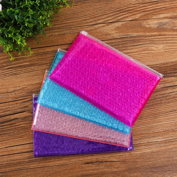 Custom Colorful Cosmetic Make UP PVC Ziplock Bubble Bag - Image 2