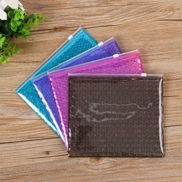 Custom Colorful Cosmetic Make UP PVC Ziplock Bubble Bag - Image 3