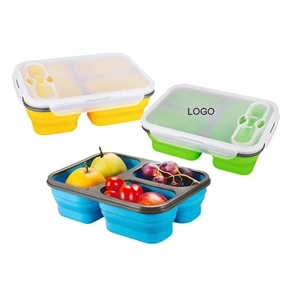 3-Compartment Collapsible Silicone Lunch Box