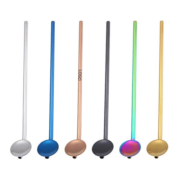 8 In Stainless Steel Colorful Stirrers - Image 1