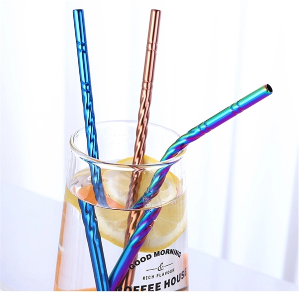 8 In Stainless Steel Drinking Straws - Image 2