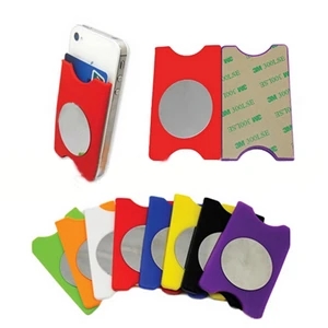 Silicone Cell Phone Wallet With Mirror