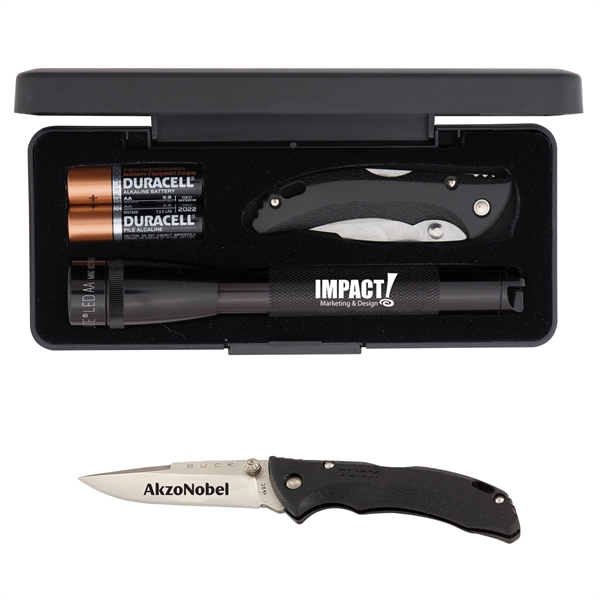 AA LED Mini Maglite® with Buck Bantam BBW Knife - Image 1
