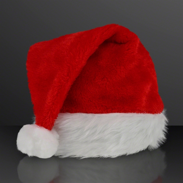 Fuzzy Soft Red Santa Hats (Non-Light Up) - Image 1