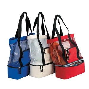 Multifunctional  Beach  Mesh Tote Bag With Cooler