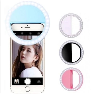 Stylish Portable Selfie Ring Light Battery