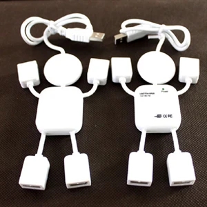 Human Shape White 4 in 1 USB Hub