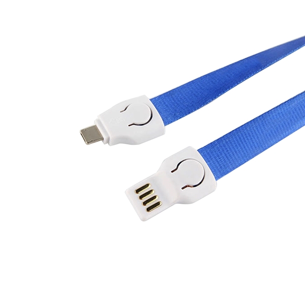2-in-1 Polyester Wrist Lanyard Cable - Image 3