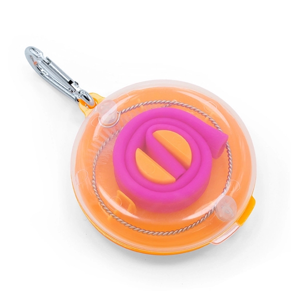 Creative Silicone Straw In Round Magnetic Travel Case - Image 5