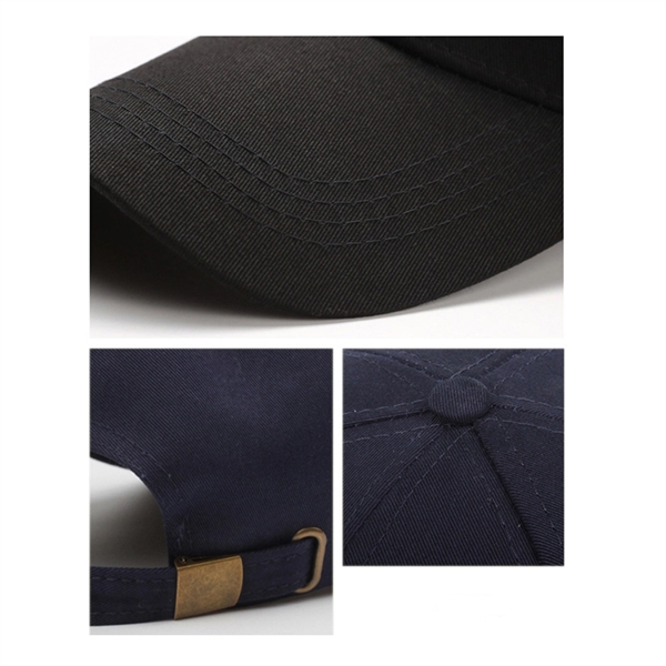 Cotton Twill Caps with Buckle Closure - Image 2